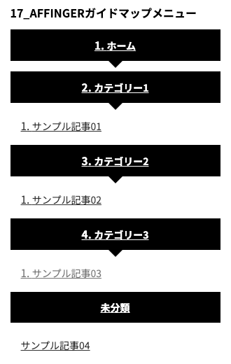 1-70-1｜17_AFFINGERガイドマップメニュー｜サンプル