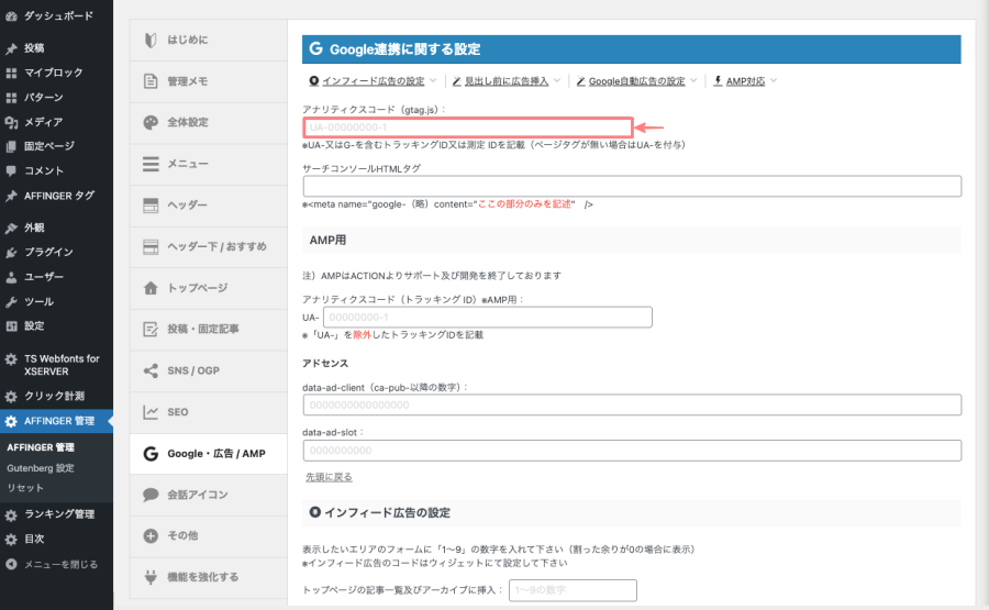 4368-6｜AFFINGER管理｜Google・広告 / AMP