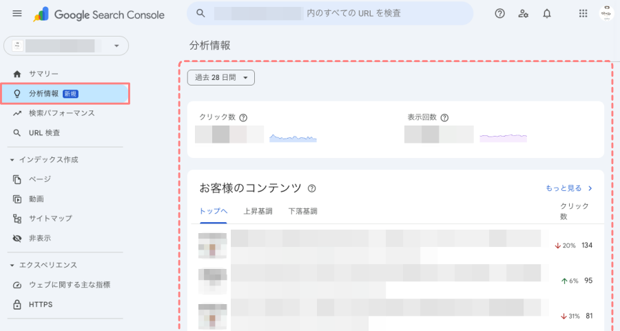 4043-4｜Google Search Console｜分析情報