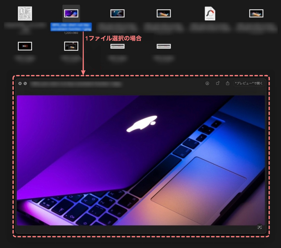 5258-4|ショートカットキー|Quick Look(クイックルック)