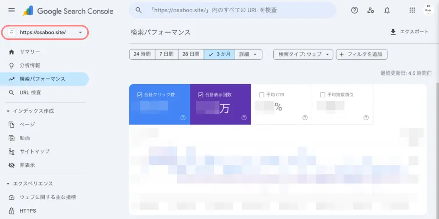 5787-3|Google Search Console|検索パフォーマンス