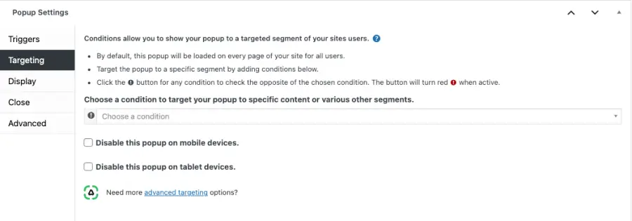 6139-10-1｜Popup Settings｜エディター画面でできる設定